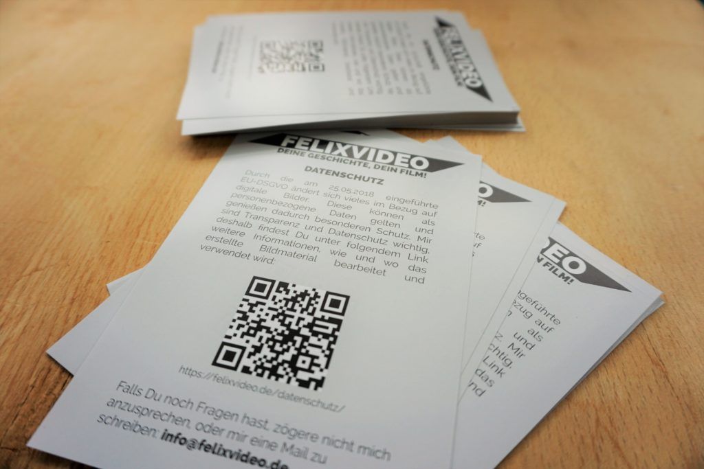 Flyer mit DSGVO Hinweisen zum Datenschutz