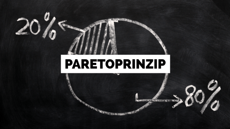 Das Paretoprinzip beim Filmemachen: Eine Grafik, die den Fokus auf die wichtigsten 20% der Arbeit symbolisiert.
