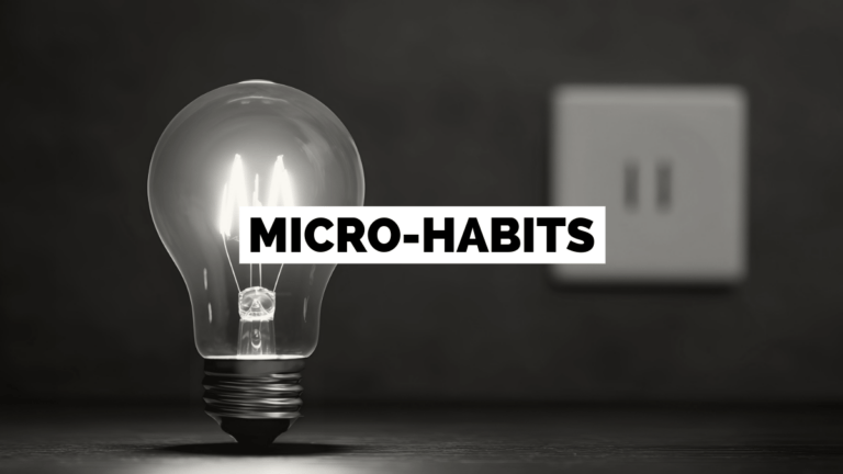 Infografik zum Thema Gewohnheiten für Business Erfolg – Kleine Schritte führen zu nachhaltigen Ergebnissen.