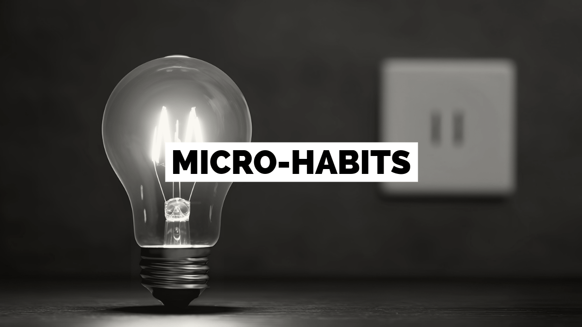 Infografik zum Thema Gewohnheiten für Business Erfolg – Kleine Schritte führen zu nachhaltigen Ergebnissen.